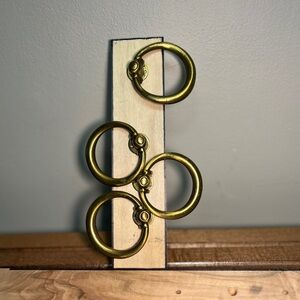 Set of 4 Lg Brass Ring Pulls
